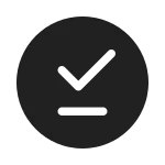 Checkmark Underline Circle SVG Icon